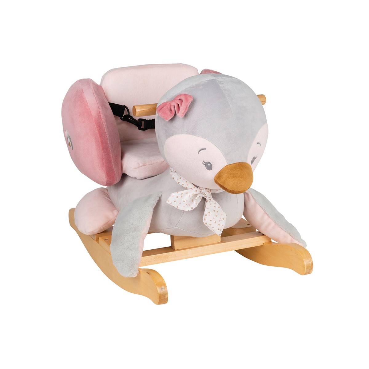 Nattou - Balancín Rocker Pingüino Sasha Sasha &Amp; Pauline Gris Claro/Rosa