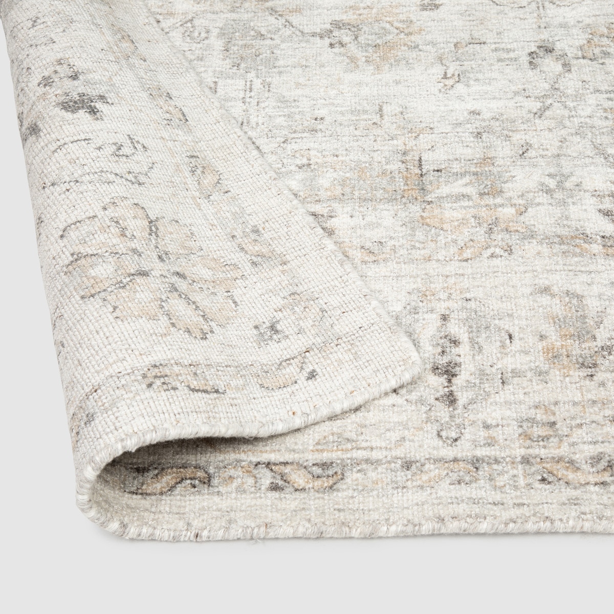 Tapete Feito à Mão Volga Bege-2