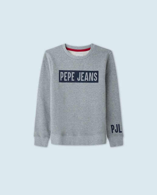 Sudadera de niño en gris con logotipo en pecho · Pepe Jeans · El Corte  Inglés