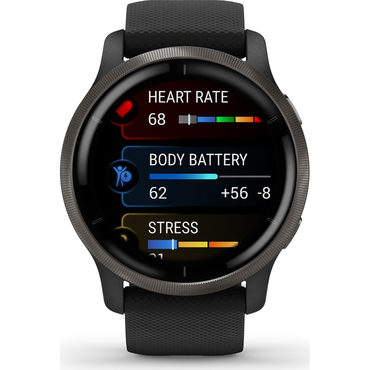 Smartwatch Garmin Venu 2 - Preto Preto-5