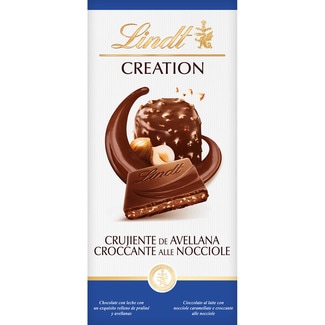 chocolate con leche relleno de crujiente de avellana tableta 150 g - Lindt Creation