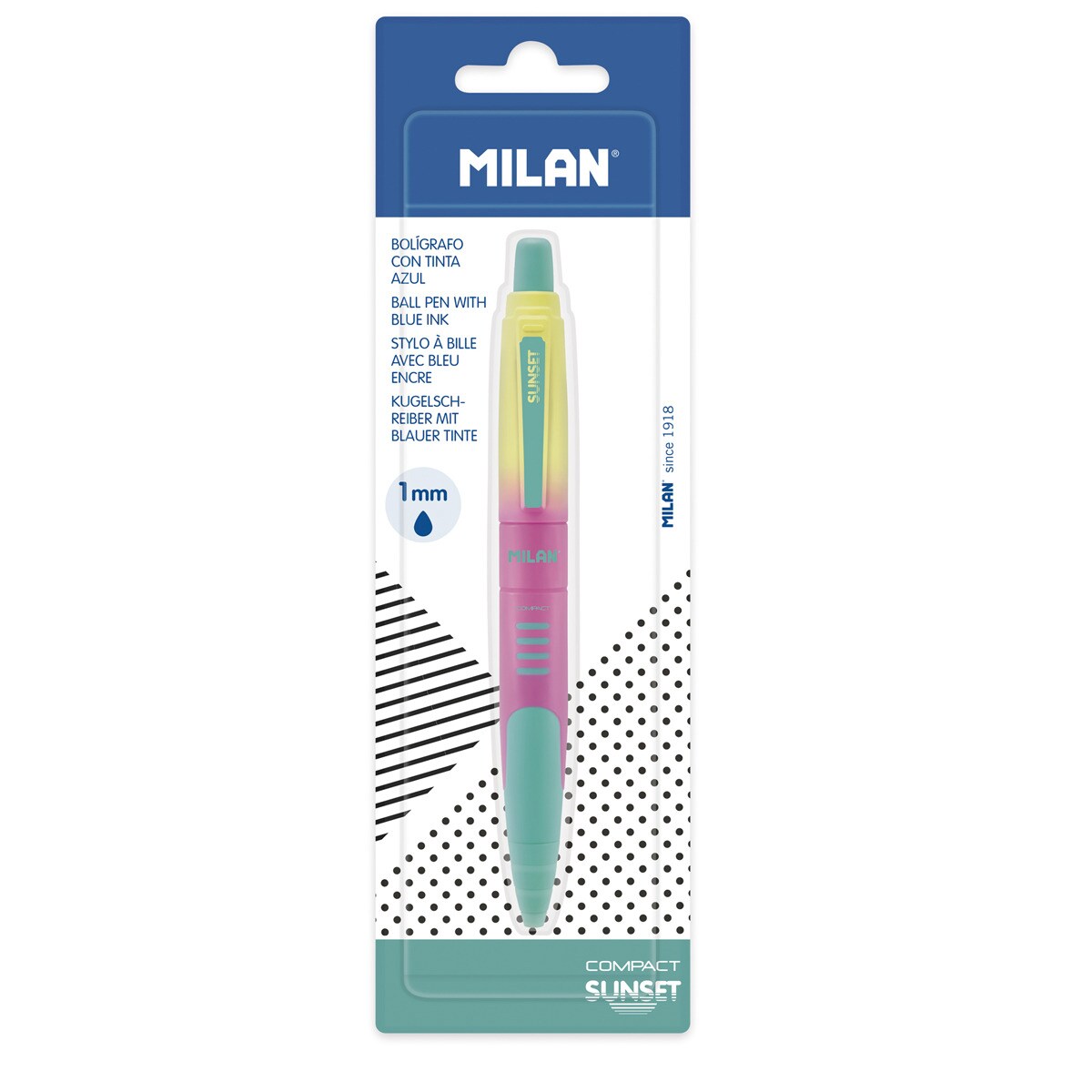 Blister de caneta esferográfica COMPACT Sunset. sortido 1