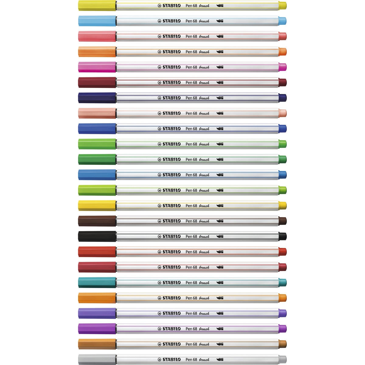 Pack ARTY de 12 Rotuladores Premium Punta de Pincel Pen 68 brush STABILO Multicolor Multicolor-2