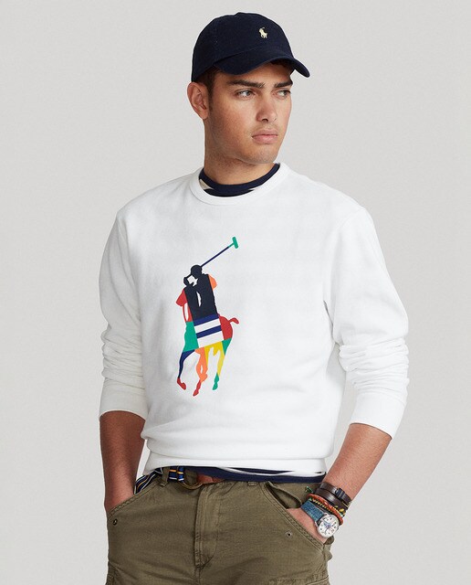 Sudadera de hombre jinete de polo multicolor blanca · Polo Ralph Lauren ·  El Corte Inglés