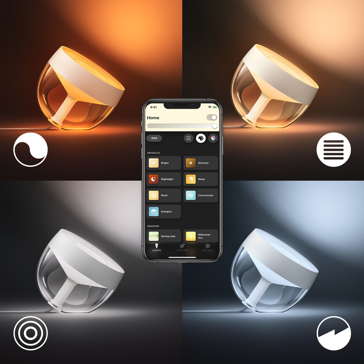 Candeeiro de mesa Philips Hue Iris White and color Ambiance Branco-4