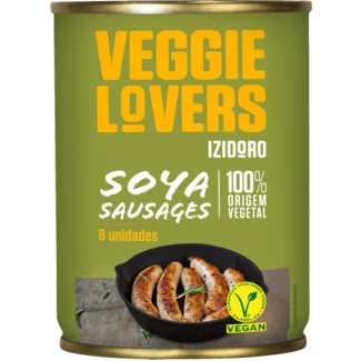 Salsichas de Soja Vegan 8 Unidades lata 180 g - Veggie Lovers