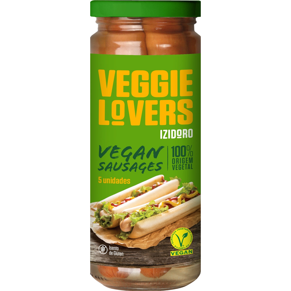 Salsichas Vegan sem Glúten 5 Unidades frasco| 220 g