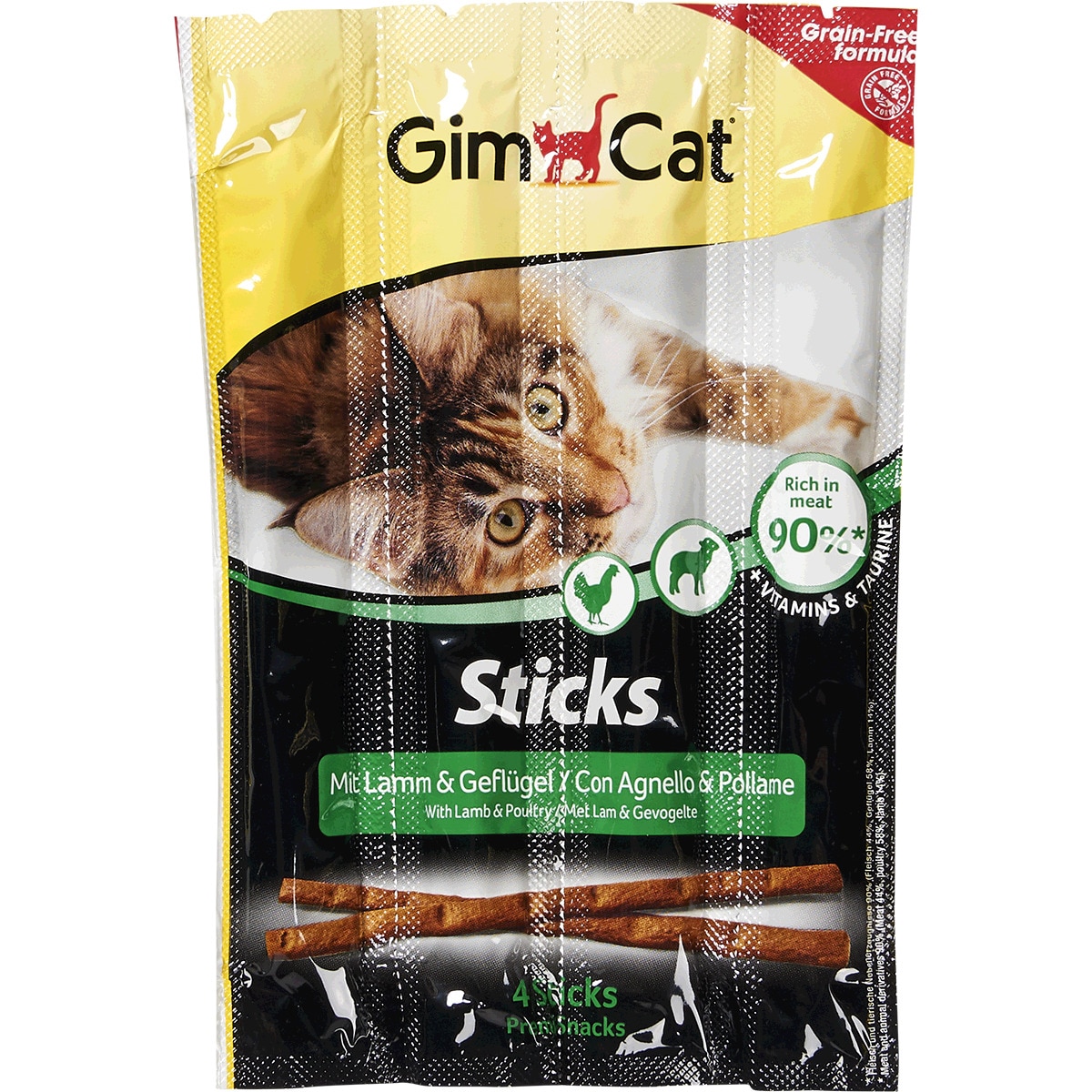 Snack para Gato Sticks de Frango e Borrego embalagem 4 unidades