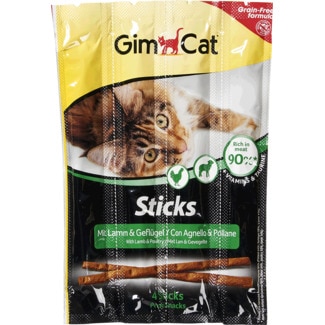 Snack para Gato Sticks de Frango e Borrego embalagem 4 unidades - Gim Cat