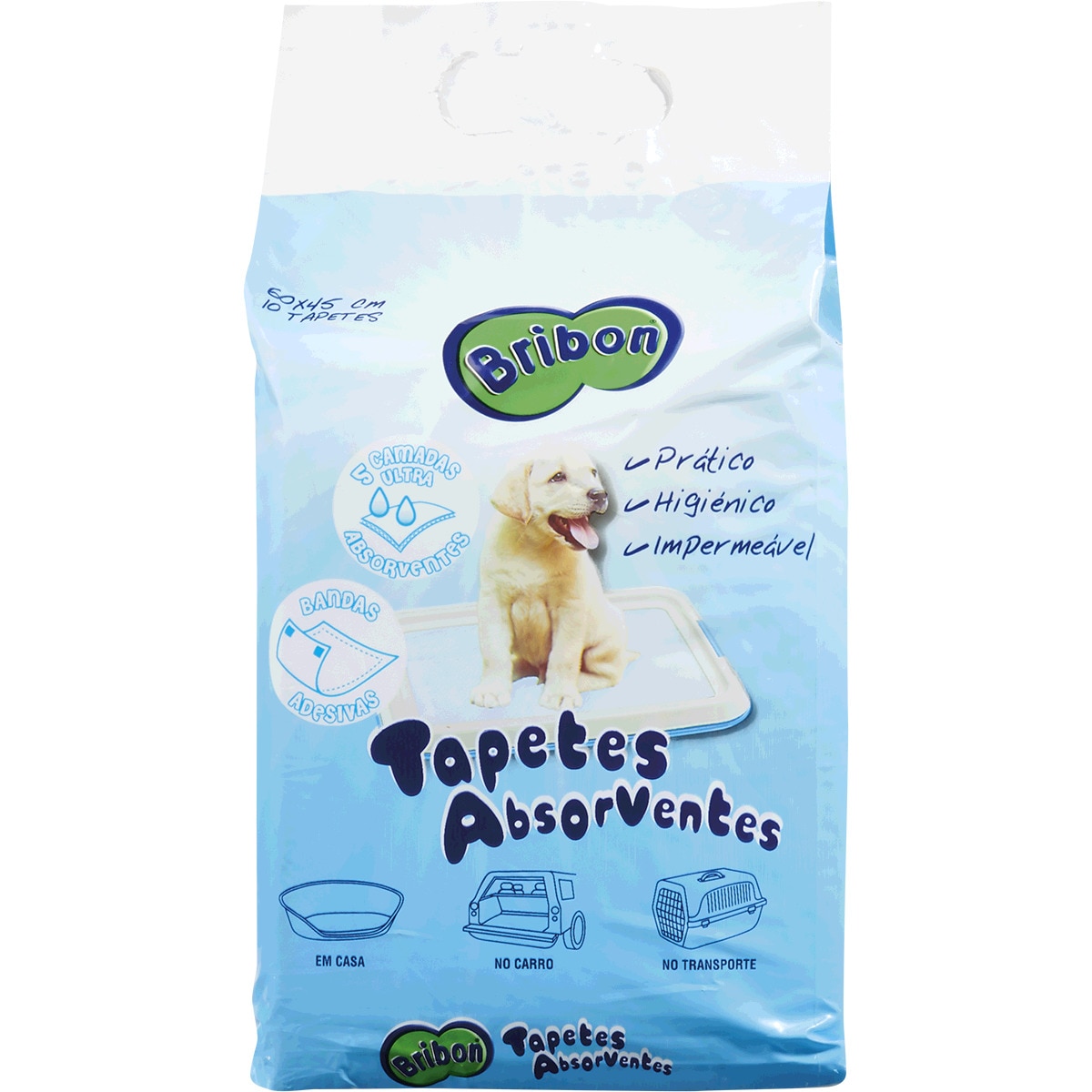 Tapetes Absorventes para Cão 60x45 cm embalagem 10 unidades