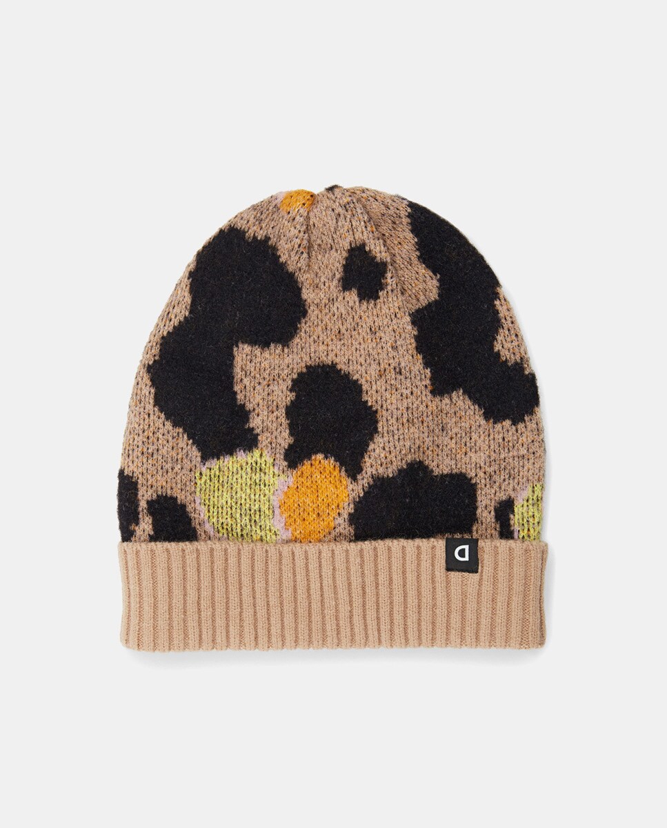 Gorro de mujer Desigual de punto marrón estampado · Desigual · El Corte  Inglés