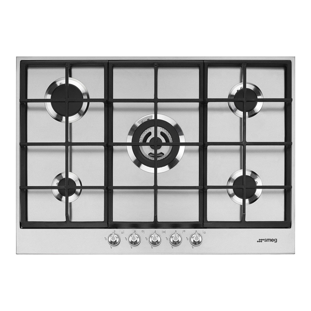 Placa gas Smeg 5 quemadores - PX175 Inox-1