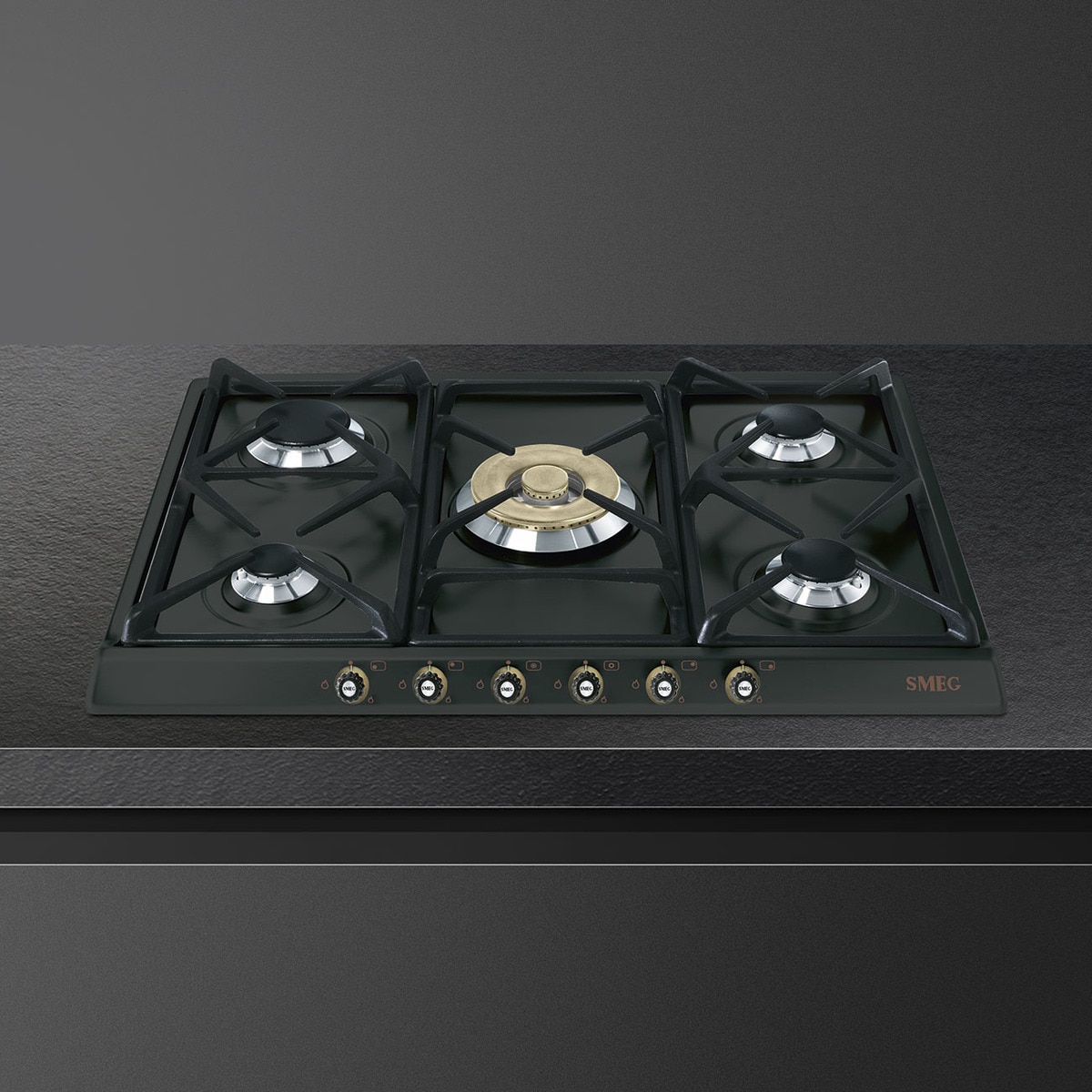 Placa gas Smeg 5 quemadores - SR775AO Antracita-3