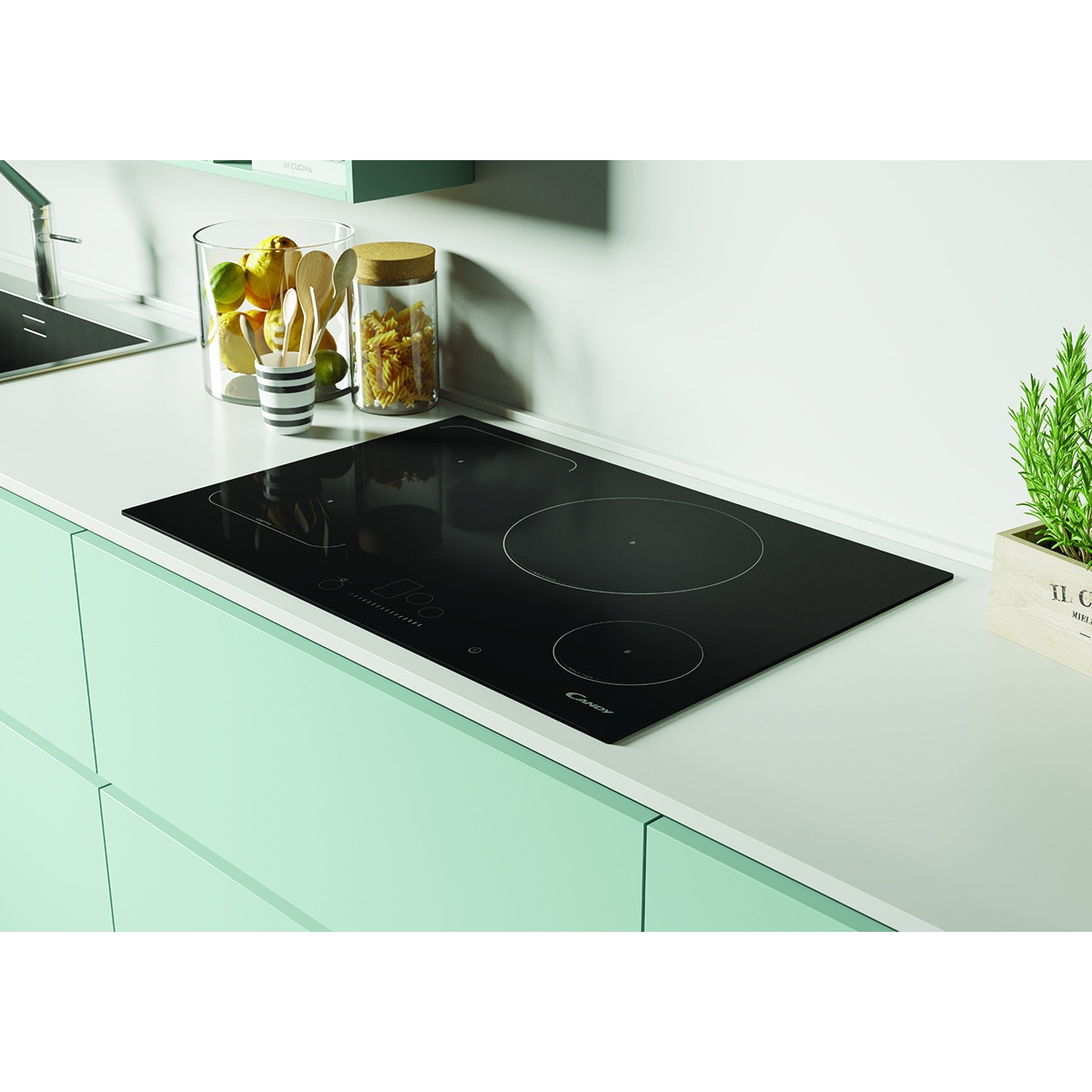 Placa inducción Candy zona Flex - CFI 82 Negro-3