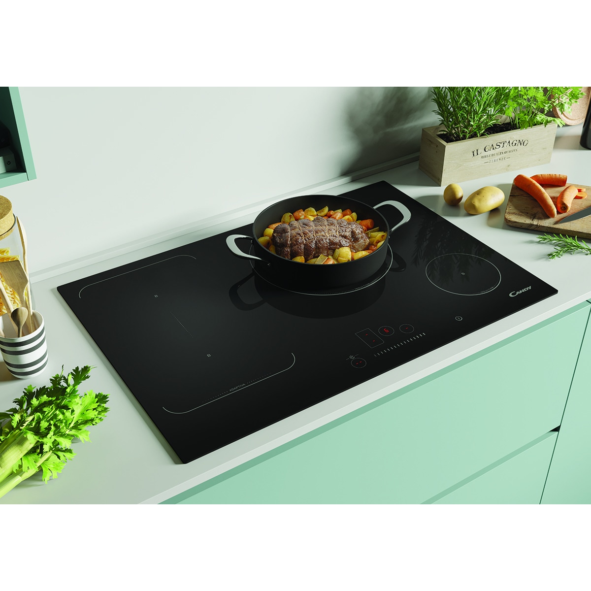 Placa inducción Candy zona Flex - CFI 82 Negro-5
