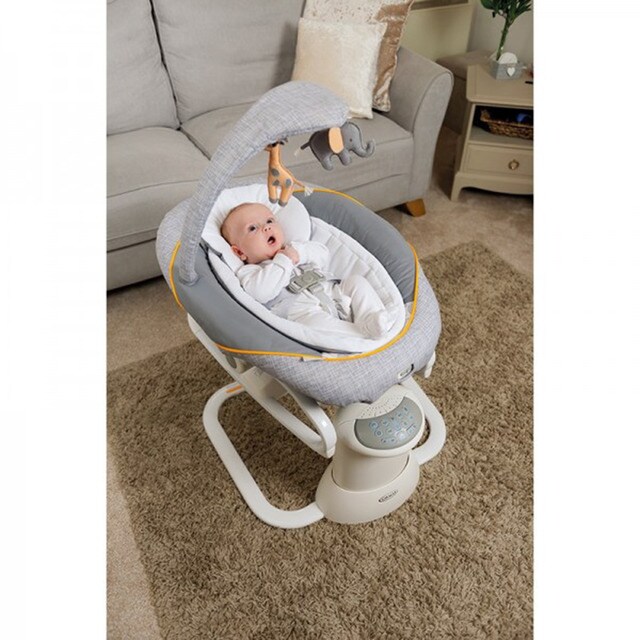 Columpio Graco All Ways Soother Horizon Estampado Blanco Gris Naranja El Corte Ingles