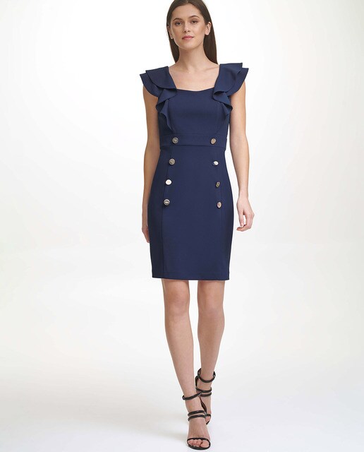 Vestido manga corta y cuello redondo · DKNY · El Corte Inglés