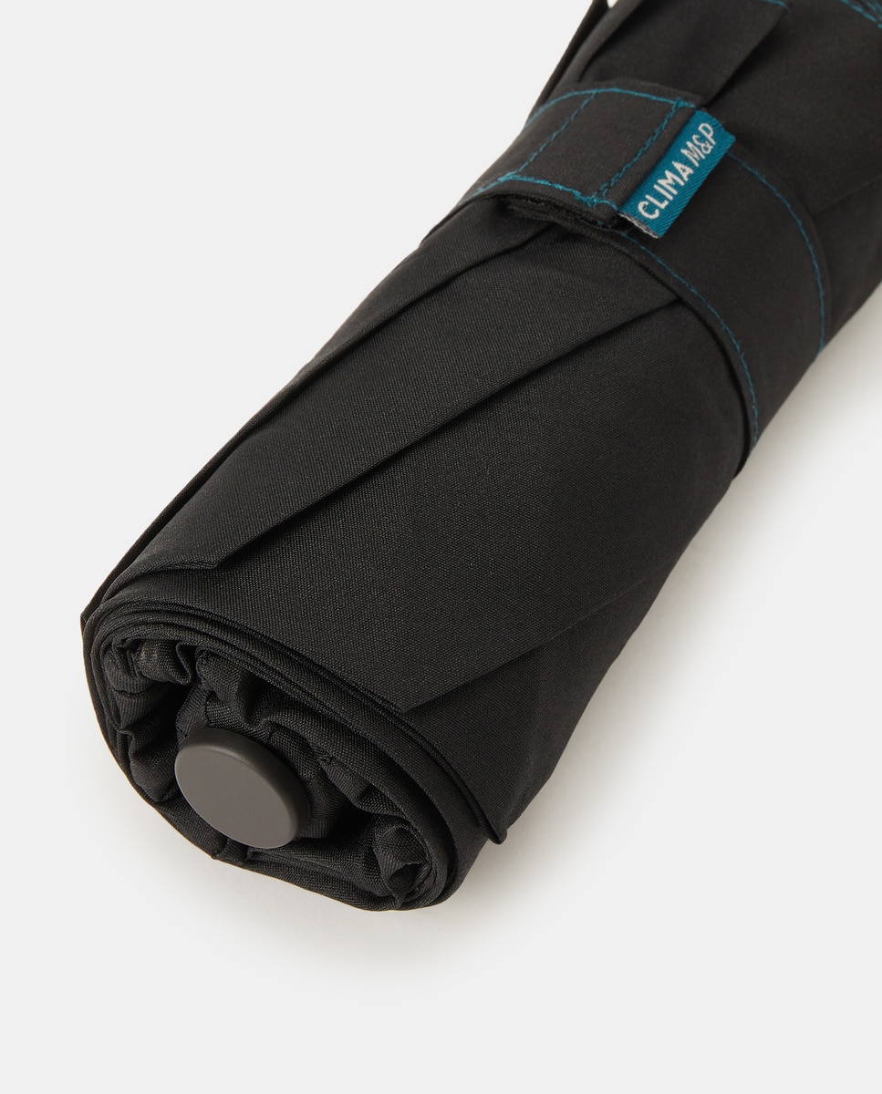 Guarda-chuva mini automático preto liso Preto-3