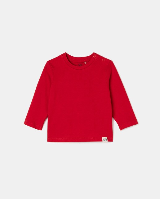 Camiseta bebé niño manga larga lisa roja · Baby El Corte Inglés · El Corte  Inglés