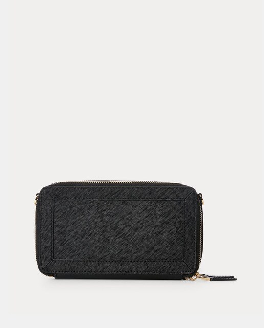 Bandolera mini de mujer Danna de piel vacuna en negro · Lauren Ralph Lauren  · El Corte Inglés