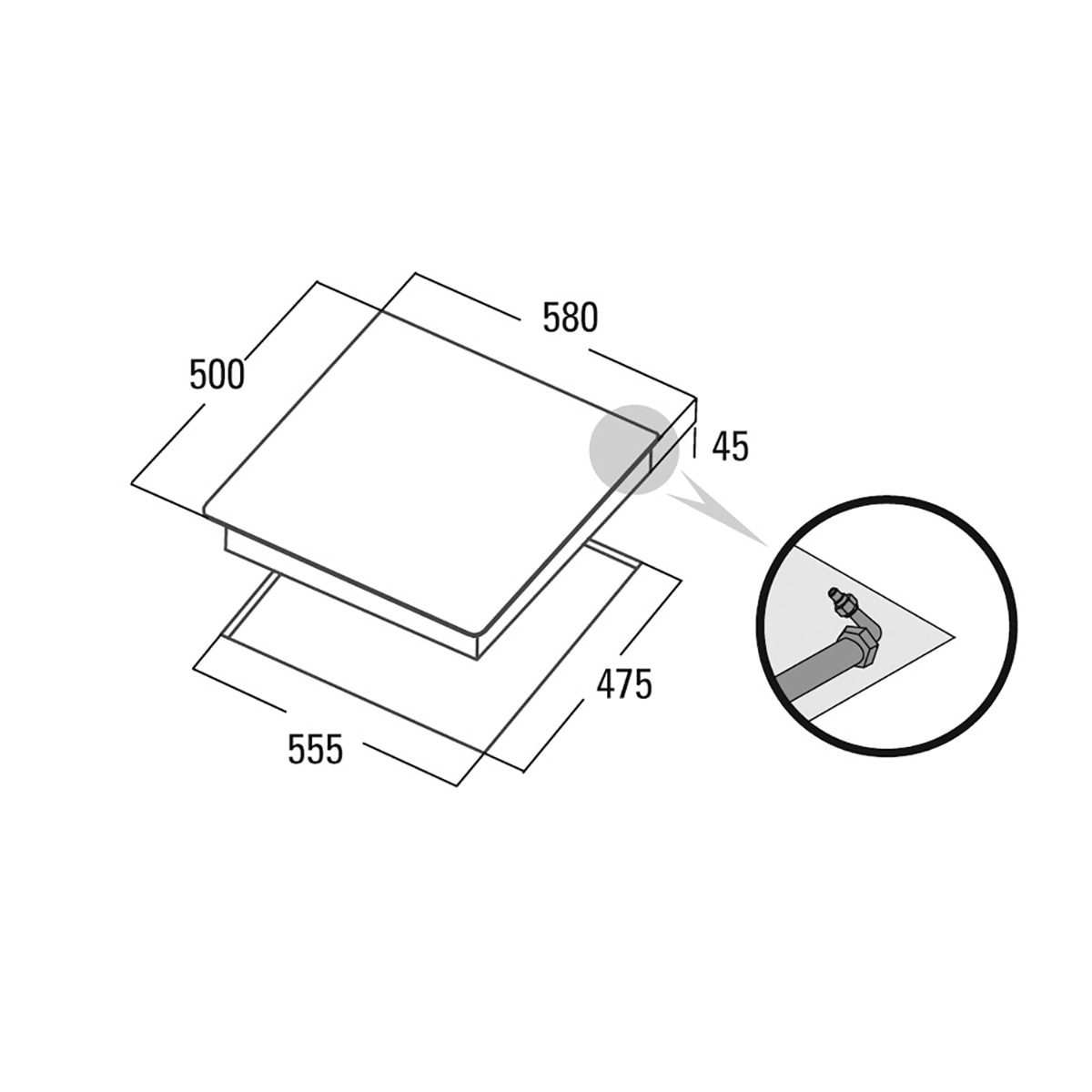 Placa gas Cata 3 quemadores - GI 6021 X Inox-3