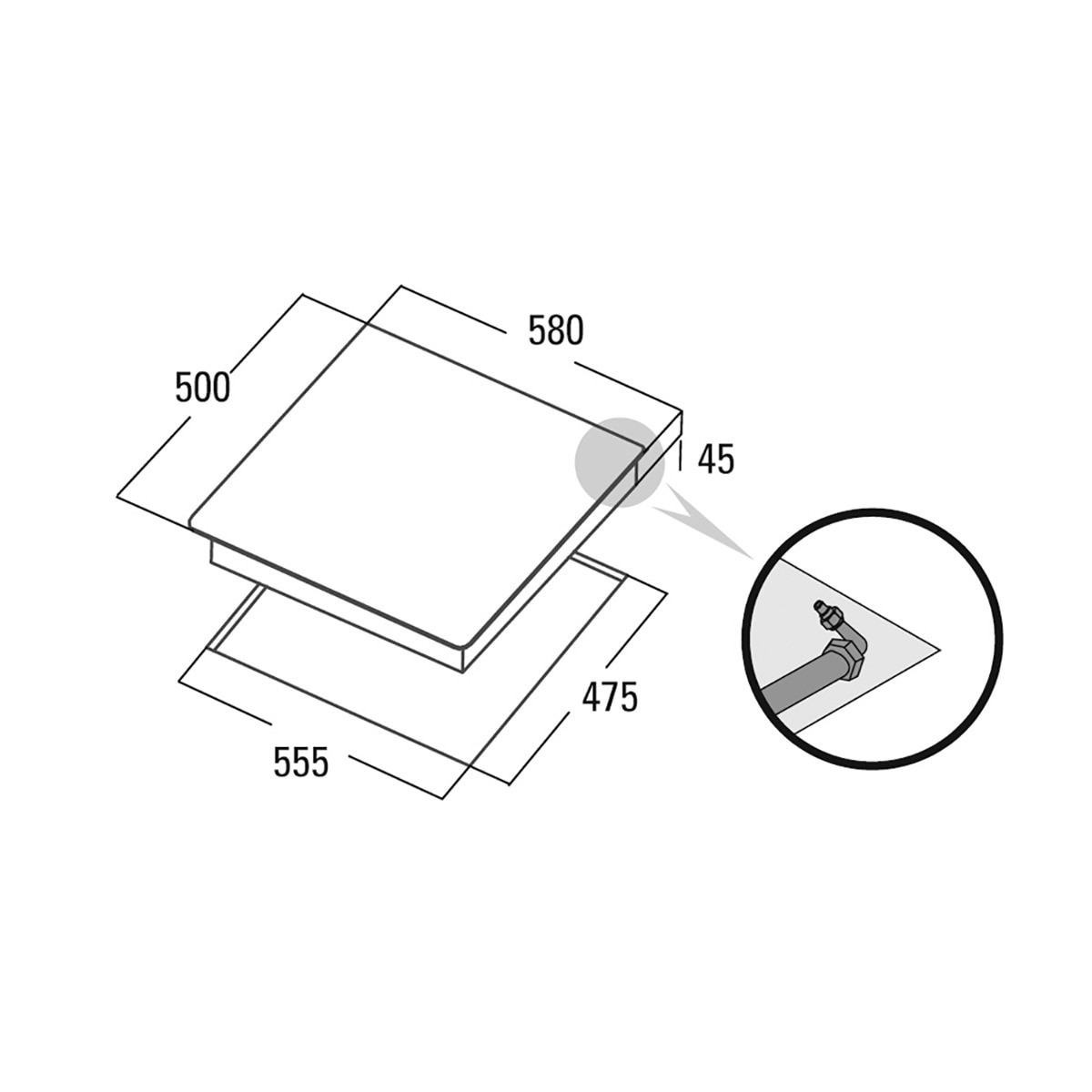 Placa gas Cata 4 quemadores - GIB 6004 X Inox-4