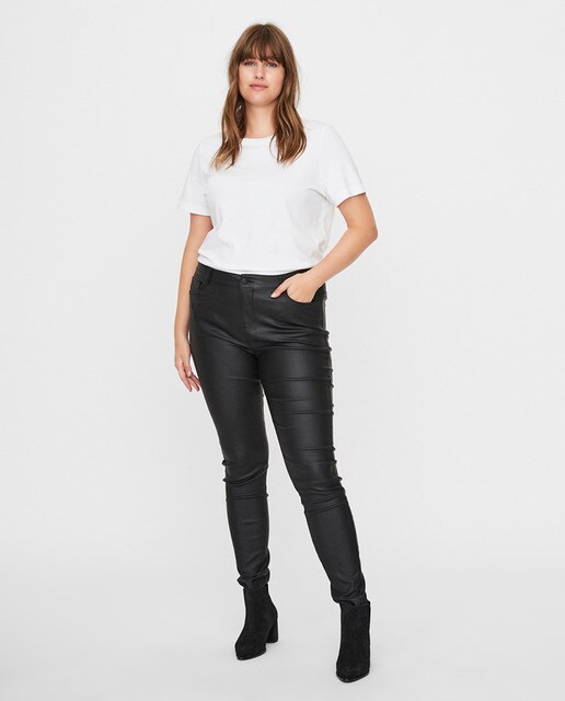 Pantalón de mujer pitillo encerado talla grande · Vero Moda Curve · El  Corte Inglés
