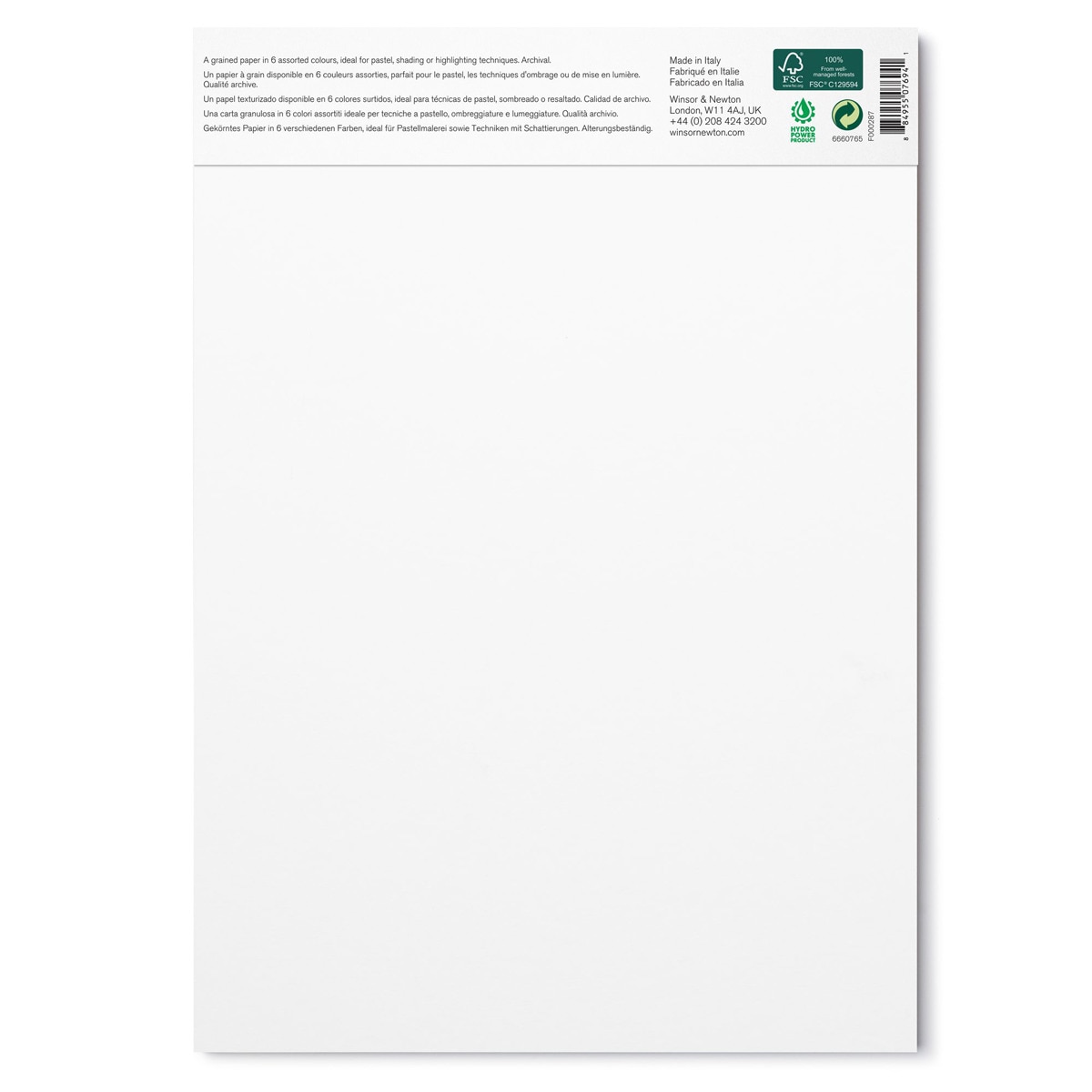 Bloc Papel pastel A4 Colores Grises Winsor&Newton 2