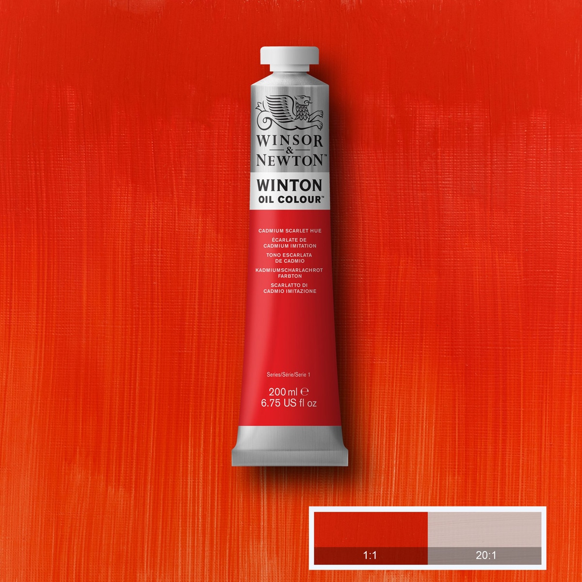 Tubo Oleo Winton 200ml Winsor&Newton Escarlata Cadmio 2