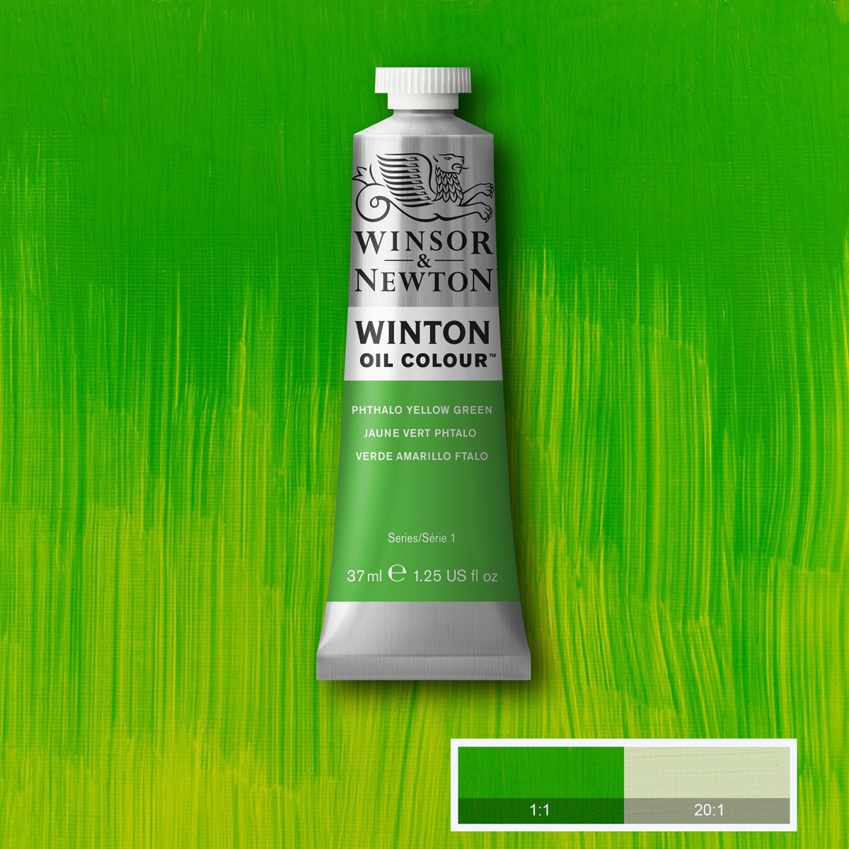 Tubo Oleo Winton 37ml Winsor&Newton Amarillo Ftalo Verdoso Amarillo-2