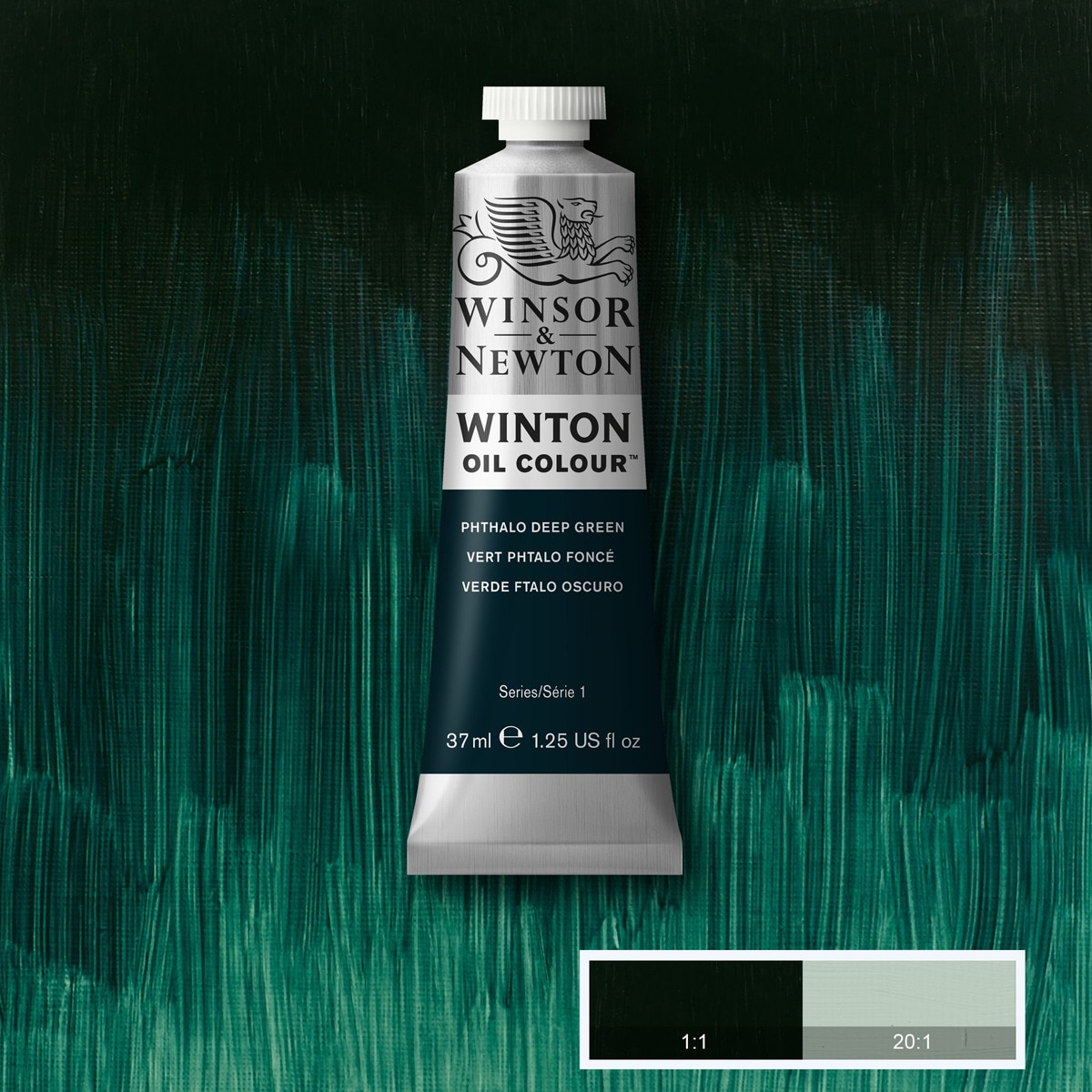 Tubo Oleo Winton 37ml Winsor&Newton Verde Oscuro Ftalo Verde-2