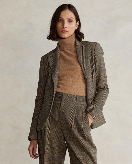 Blazer de mujer entallada con estampado de cuadros · Polo Ralph Lauren · El Corte  Inglés