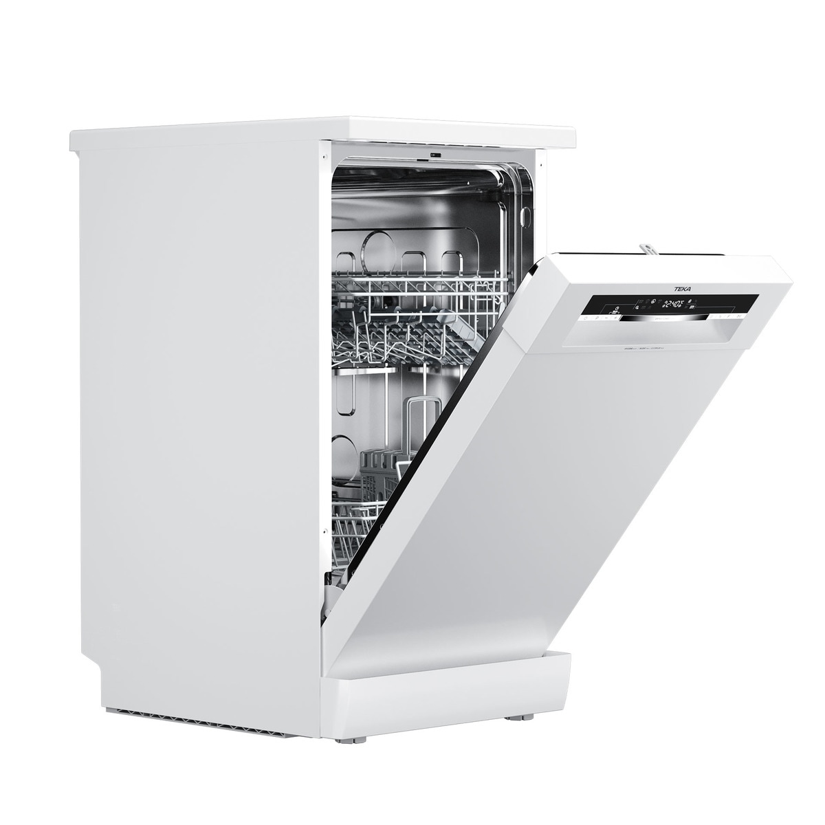 Lavavajillas Teka 10 servicios, Media carga, 45 cm - DFS 44750 BLCO Blanco-4