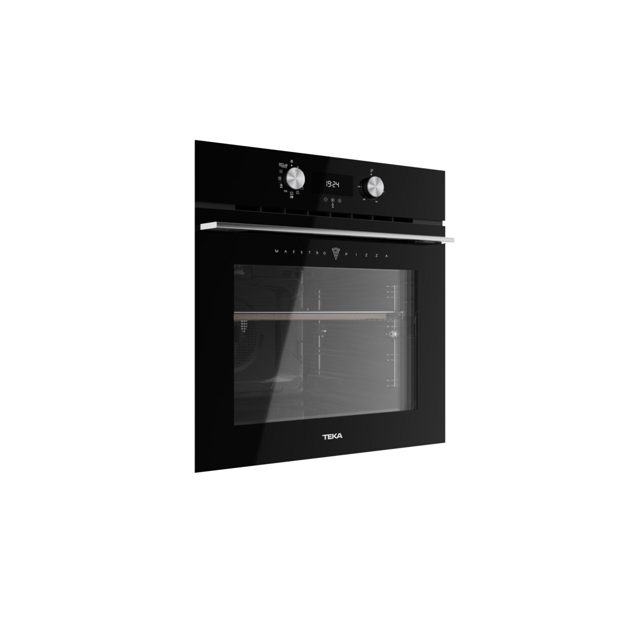 Forno Multifunções Teka HLB 8510 P BK MaestroPizza, Função Pizza 340ºC, DualClean Autolimpeza Pirolítica + Hydroclean® PRO e de 70 Litros - Preto Vidro preto-3