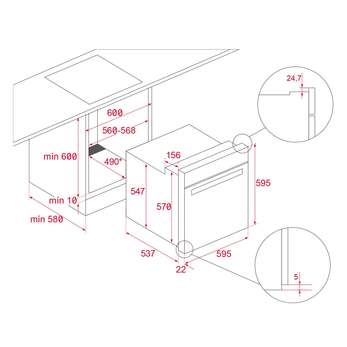 Forno Multifunções Teka HLB 8510 P BK MaestroPizza, Função Pizza 340ºC, DualClean Autolimpeza Pirolítica + Hydroclean® PRO e de 70 Litros - Preto Vidro preto-11