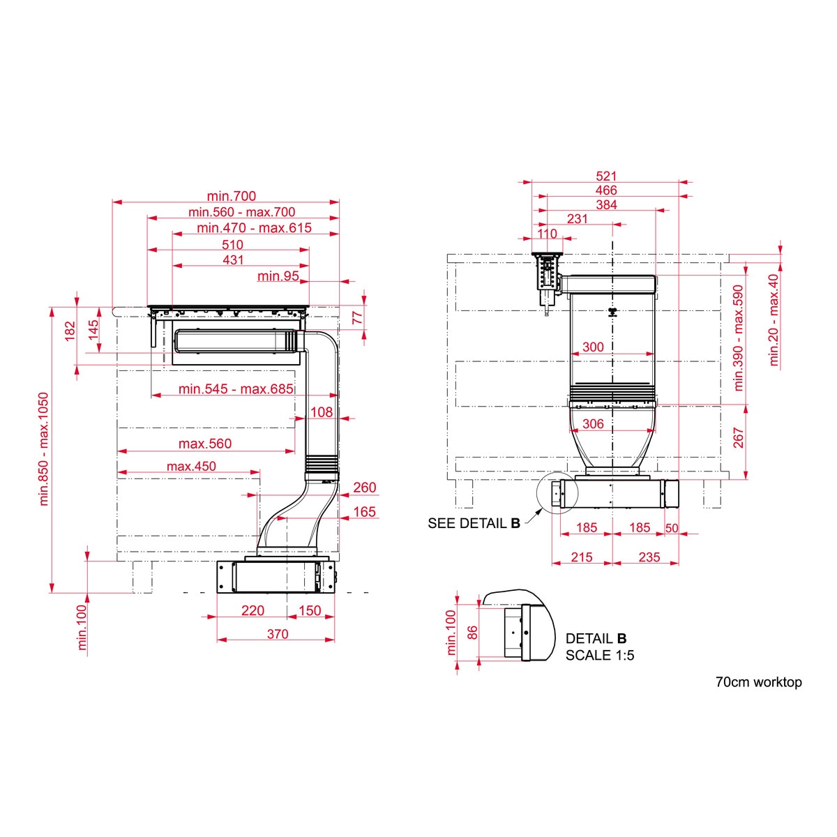 Campana modular de encimera Teka 3 velocidades + intensivo - FIH 16760TOS BK3 Cristal negro-6