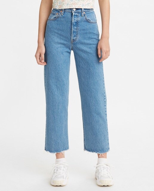 Vaquero de mujer Ribcage recto lavado medio. Tiro alto · Levi's · El Corte  Inglés