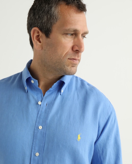 Camisa manga larga de hombre regular azul claro tallas grandes · Polo Ralph  Lauren · El Corte Inglés