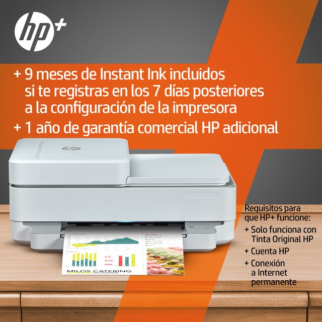 Impresora Mutifunción Tinta Hp Envy 6432e 9 Meses Gratis De Impresión Instant Ink Con Hp Hp Hipercor