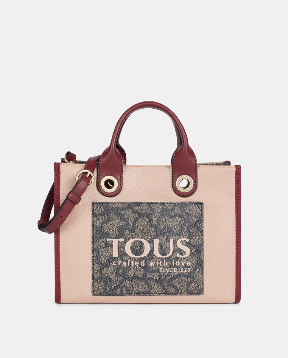 Bolso shopper mediano Tous Amaya Kaos Icon en rosa con detalles a contraste  · Tous · El Corte Inglés