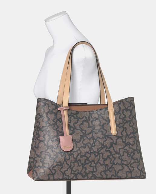 Bolso shopper grande Tous Kaos Icon en negro con estampado de logos · Tous  · El Corte Inglés