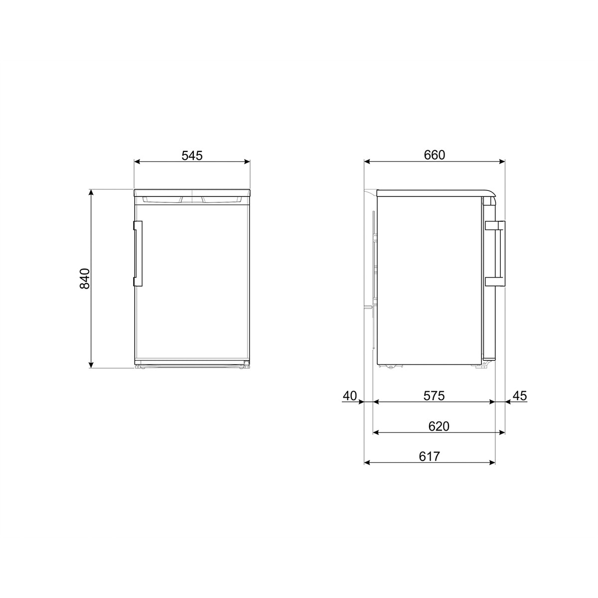 Frigorífico Mini Smeg frío estático - FA120E Blanco-2