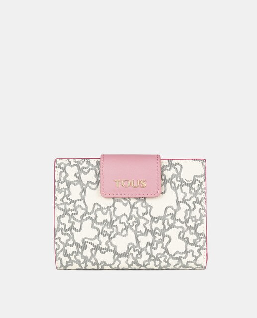 Cartera pequeña de mujer Tous Kaos en fucsia estampado con cierre de botón  · Tous · El Corte Inglés