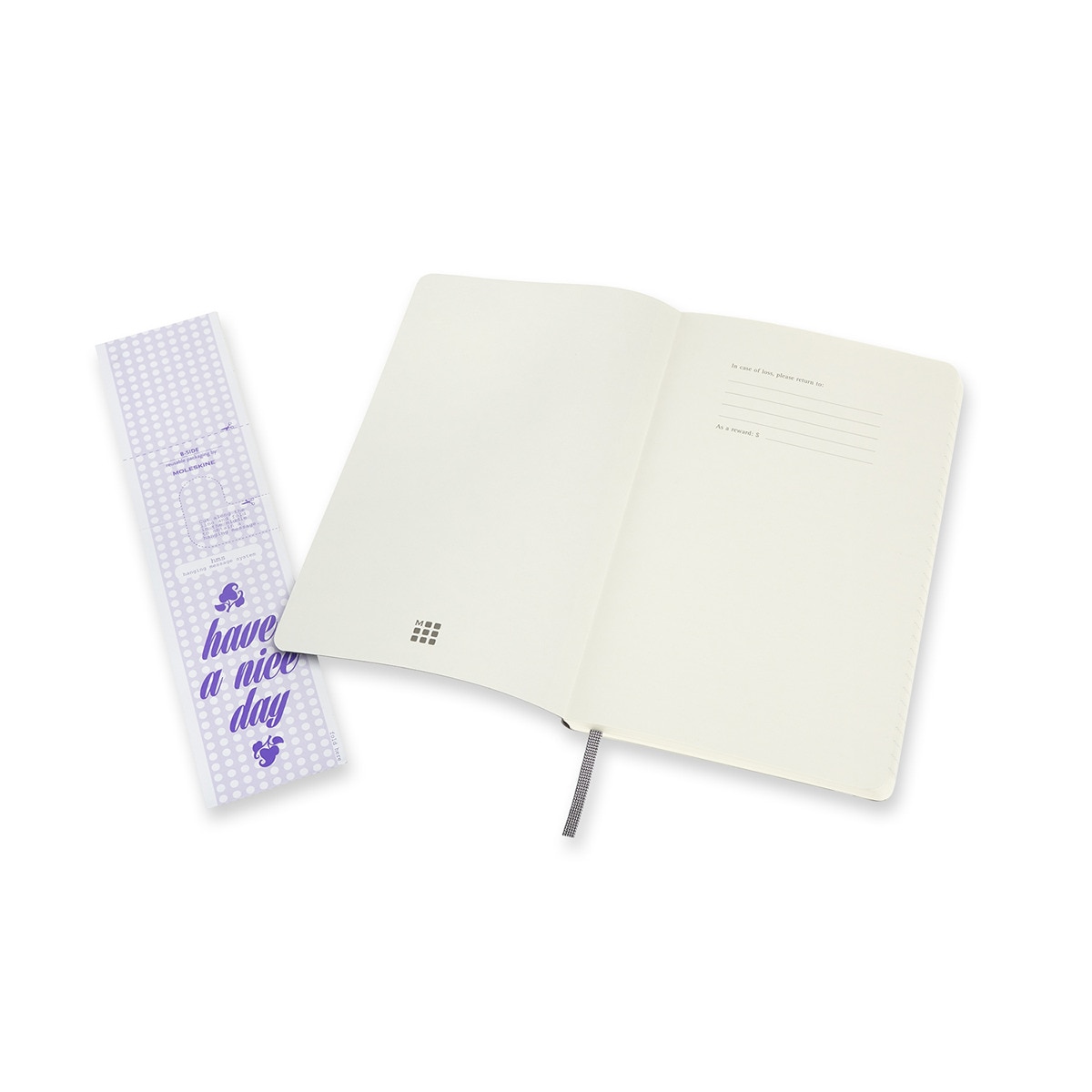 Caderno Large Capa Mole Formato Duplo Folhas Lisas e de Linhas Preto Preto-4