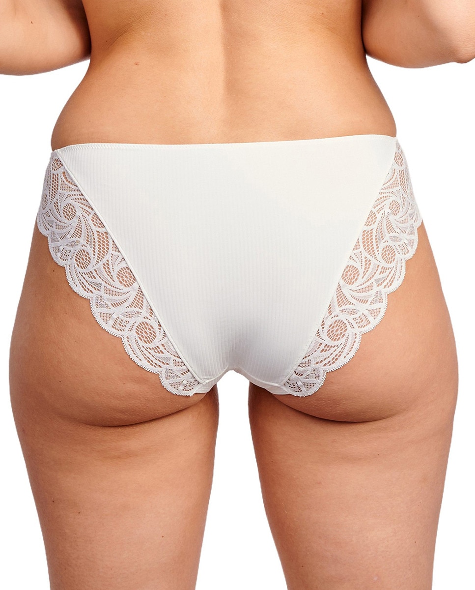 Cueca de microfibra e renda Branco-2