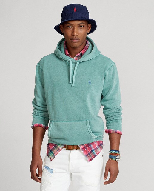 Sudadera de hombre verde agua con capucha · Polo Denim · El Corte Inglés