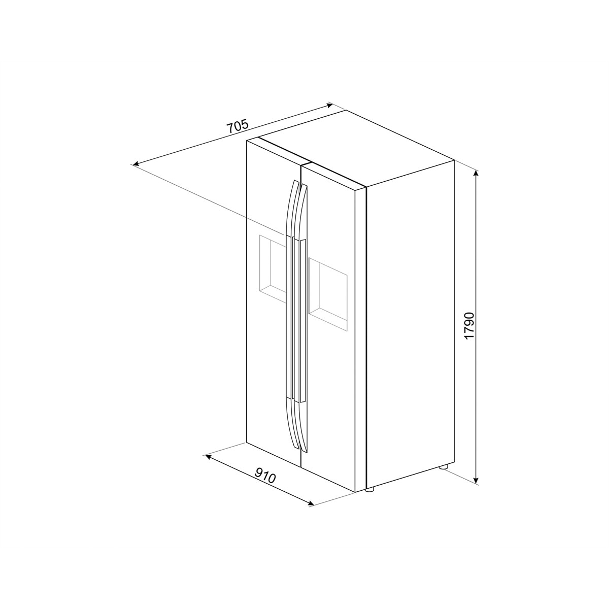 Frigorífico Americano Smeg,  No Frost, 580 litros - SBS63XDE LookInox-5