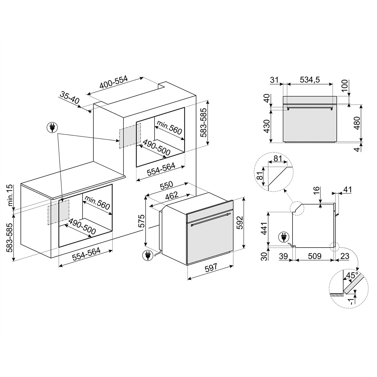 Horno multifunción Smeg con vapor y pirólisis - SOP6301S2X Acero Inox-3