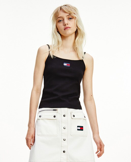 Camiseta de mujer fit crop de tirantes · Tommy Jeans · El Corte Inglés