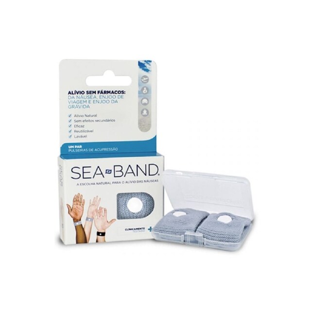 Imagem 0 de Pulseira Anti-enjoo Adulto Cinza x2 Sea-Band